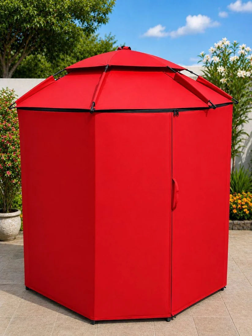 Gazebo Hexagonal de Jardin - Couleur Rouge